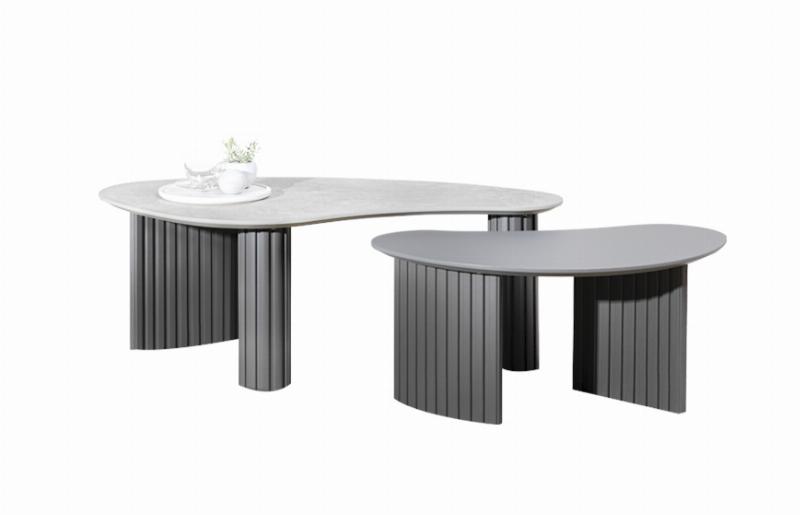 Bộ bàn ghế phòng khách hiện đại với thiết kế tối giản, màu sắc trung tính, phù hợp không gian đô thị.